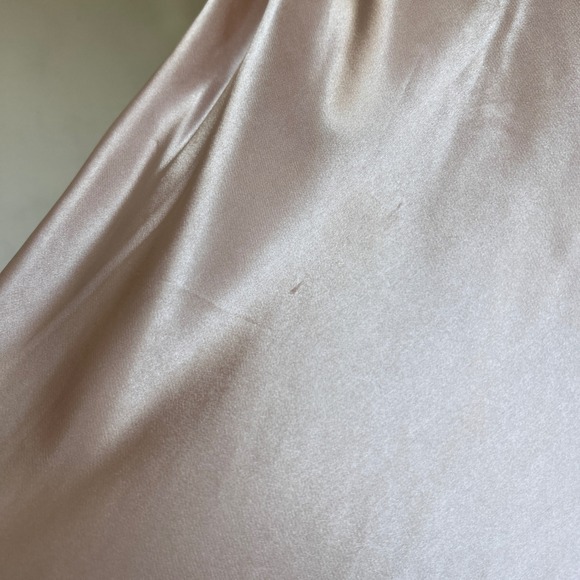 Vintage Nightgown Slip Dress Size M Satin Lace Romantic Fairy Maxi Chemise Y2K - Picture 5 of 10